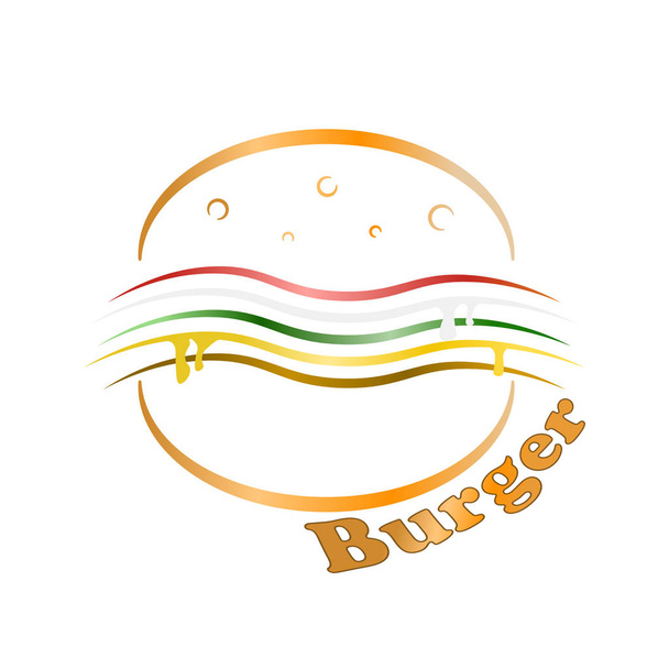 Το λογότυπο του burger. Εικονογράφηση διάνυσμα σε λευκό φόντο για την εταιρεία σας - Διάνυσμα, εικόνα