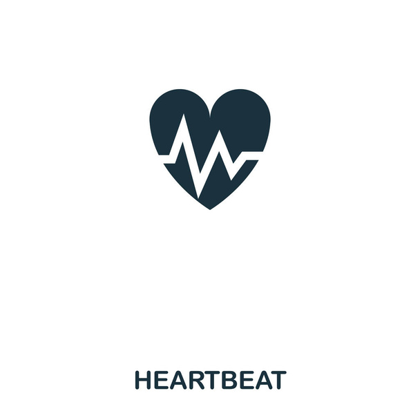 Herzschlag-Symbol. Linie Stil-Icon-Design. ui. Illustration des Herzschlagsymbols. Piktogramm auf weiß isoliert. einsatzbereit in Webdesign, Apps, Software, Print. - Foto, Bild