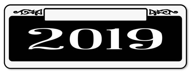 Nieuwe Orleons 2019 straatnaambord op een witte achtergrond - Vector, afbeelding