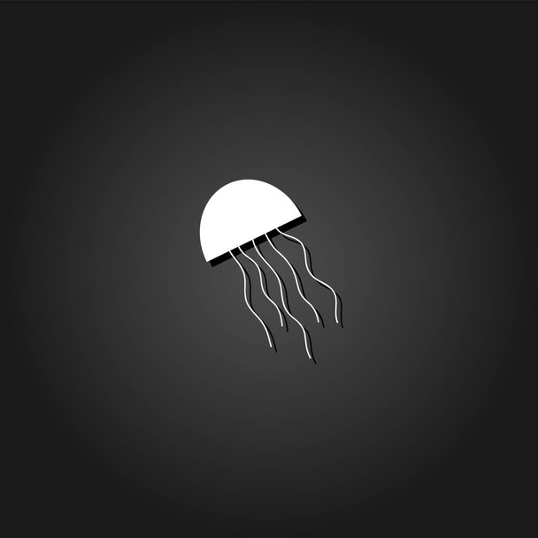 Jellyfish icon flat. - Vector, Image