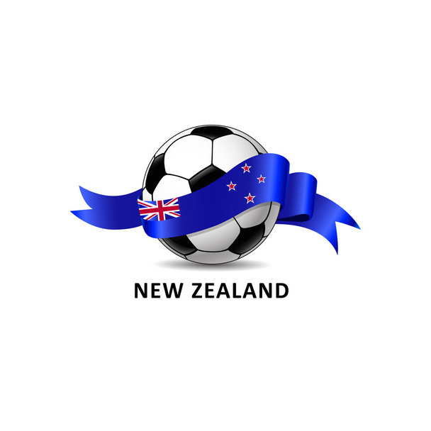 Футбол с новым зеленым национальным флагом красочный след. Дизайн векторной иллюстрации для футбольного чемпионата, турниров, игр. Элемент для приглашений, листовок, плакатов, открыток, веб-дизайна
 - Вектор,изображение