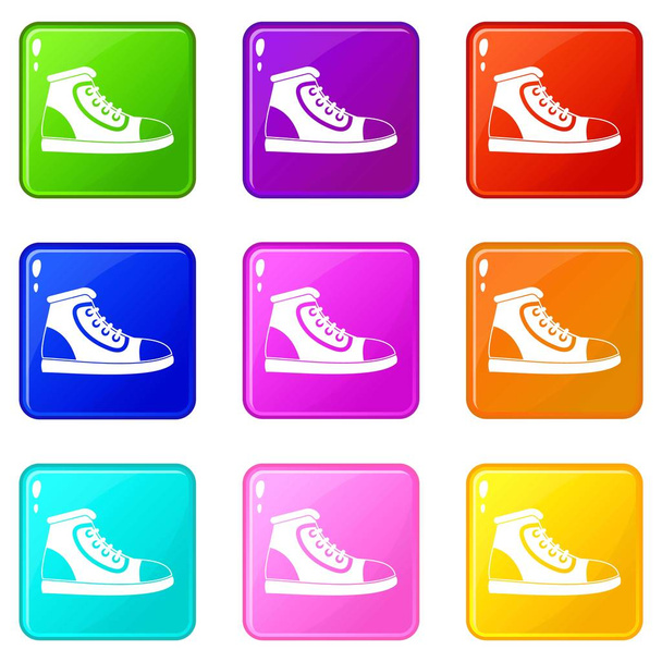 Athletic shoe set 9 - Вектор,изображение
