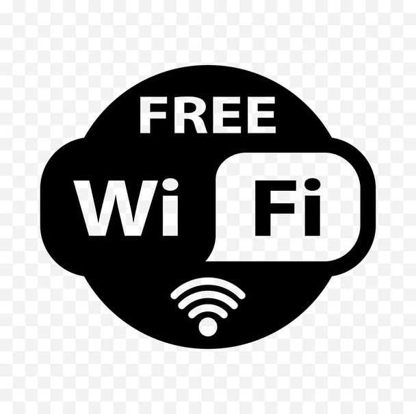 ücretsiz Wi-Fi etiket, ücretsiz wi-fi simgesi, ücretsiz wi fi etiket işareti - Vektör, Görsel