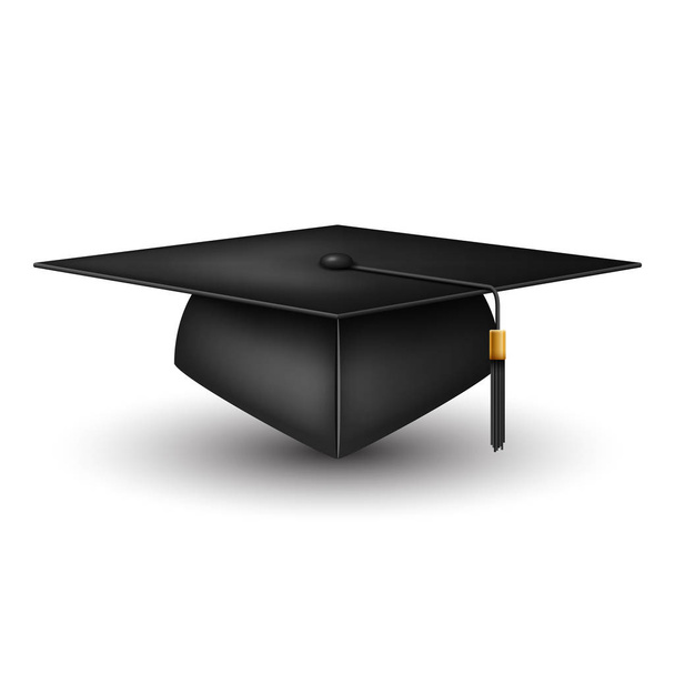 Graduation Cap isolated on white background - Διάνυσμα, εικόνα