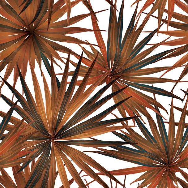 Palm Monstera Seamless Pattern - Vector, Image