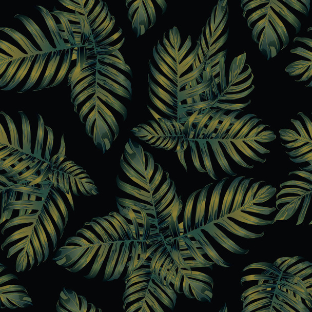 Palm Monstera Seamless Pattern - Vektor, Bild