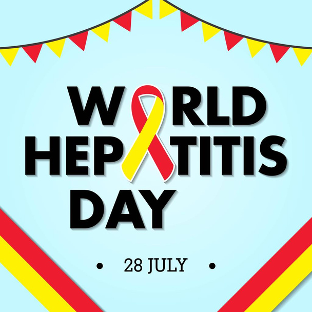Εικονογράφηση διάνυσμα παγκόσμια ημέρα ηπατίτιδας για banner και αφίσα πρότυπο κοινωνικών μέσων μαζικής ενημέρωσης - Φωτογραφία, εικόνα