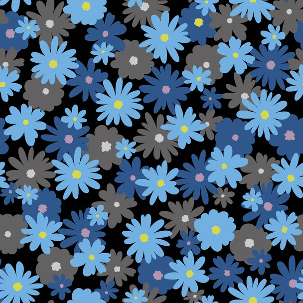 Flower illustration pattern,I designed a flower,I continue seamlessly, - Vetor, Imagem