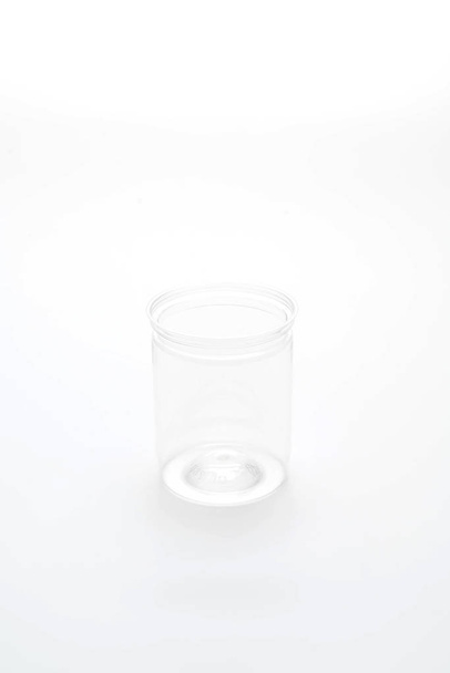 empty plastic jar isolated on white background - 写真・画像