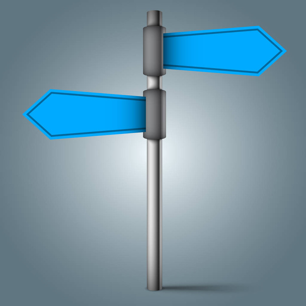 Road sign - four blue arrows. - Vector, Image