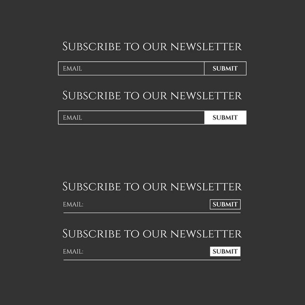 Subscribe to our newsletter form - Vector, Image