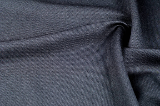 Textura de fundo, padrão. terno de lã de pano cinza. Uma flanela genuína é sempre feita de fios cardados, flanela cardada é ideal nos meses frios do ano, é pesada, aconchegante e macia
. - Foto, Imagem