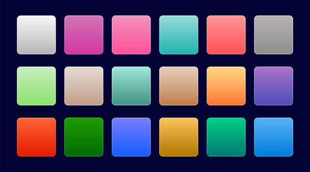 elegant set of colorful web gradients - Vector, imagen