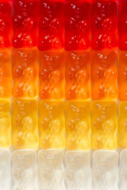 full frame shot of gummy bears in gradient - Photo, Image
