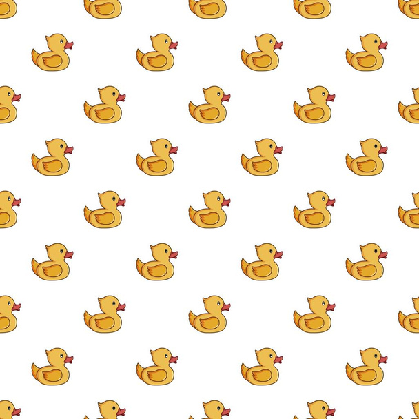 Yellow duck toy pattern - Вектор, зображення