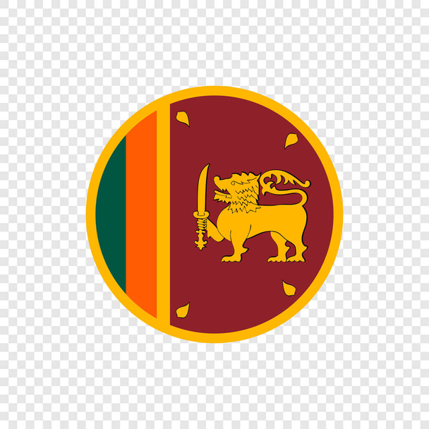 Демократическая Социалистическая Республика Шри-Ланка - флаг векторного круга
 - Вектор,изображение
