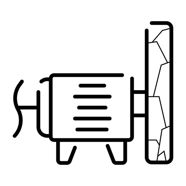 Значок водяного насоса на белом фоне
 - Вектор,изображение