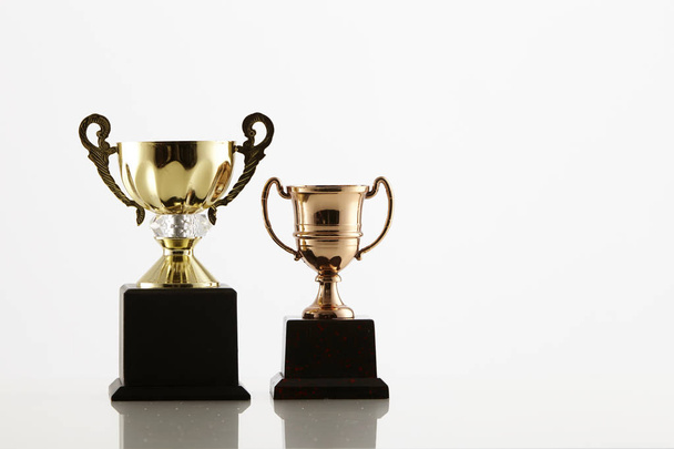 trophies on white background, close up - Photo, Image