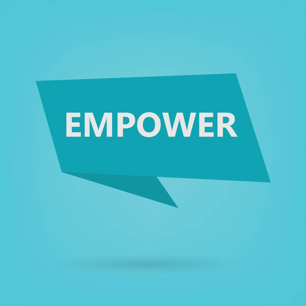 empower word on sticker- vector illustration - Vector, Image