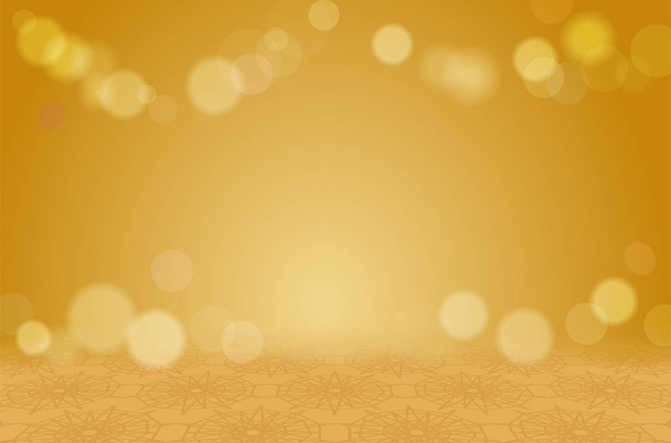 Golden abstract background with light bokeh shines - vector illustration - Vector, Image