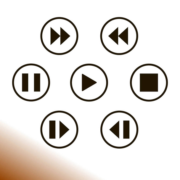 κουμπί ελέγχου του Media player - Διάνυσμα, εικόνα