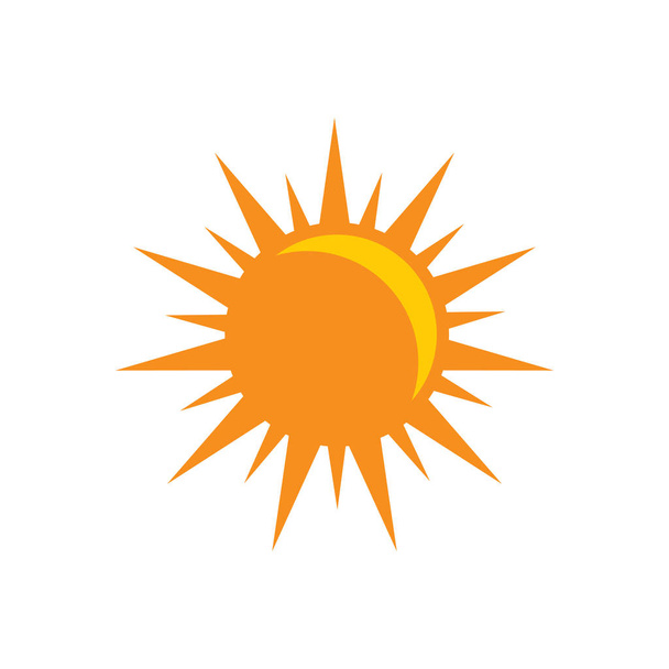 Icono de sol vectorial - símbolo de signo de luz solar. Ilustración plana aislada sobre fondo blanco
. - Vector, Imagen
