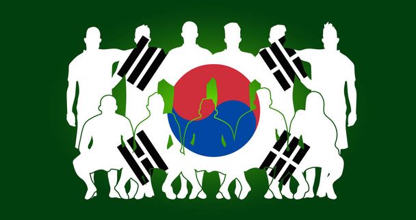 векторные футбольные команды дизайн флага России обои Спорт Футболисты выстроились в очередь на чемпионат мира по футболу 2018
 - Вектор,изображение