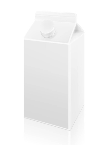 Milk blank carton box template - Vector, imagen