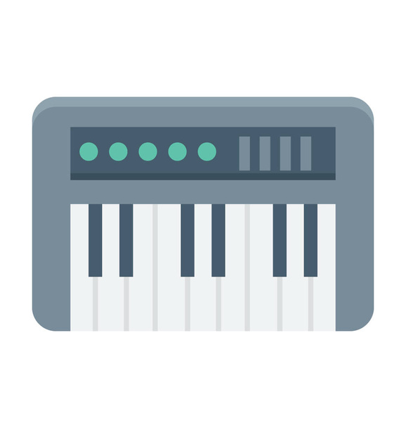 Piano Keyboard Colored Vector Icon - Vektor, Bild