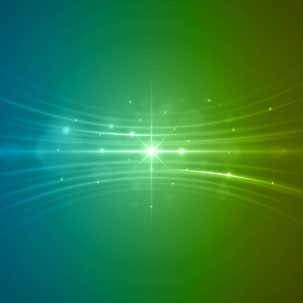Abstract background with green lens flare Vector Image