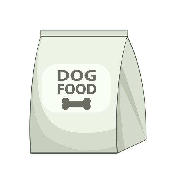Dog food bag icon. Cartoon illustration of dog food bag vector icon for web - Vector, Image