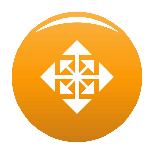 Cursor displacement arrow icon vector orange - Vektor, Bild