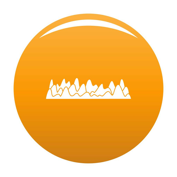 Equalizer sound vibration icon vector orange - Vetor, Imagem