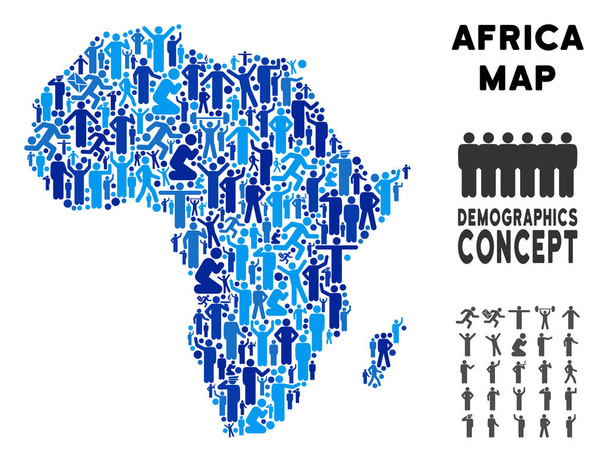 Mapa de People Africa
 - Vector, Imagen