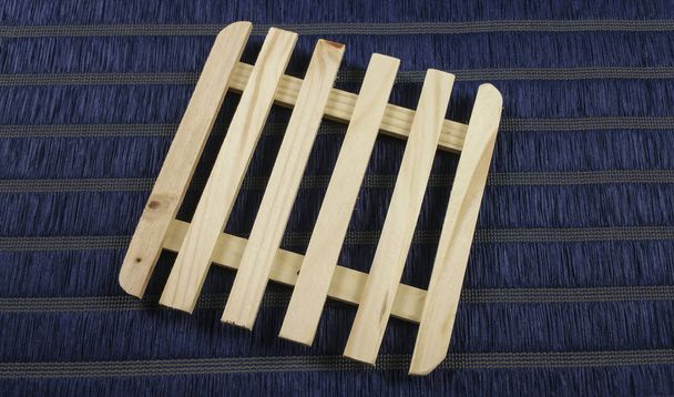 wooden trivet close-up - top view - Photo, Image