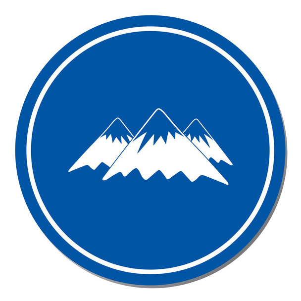 Mountain icon. Vector concept illustration for desig - Vector, Image
