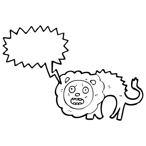 Трусливый лев
 - Вектор,изображение