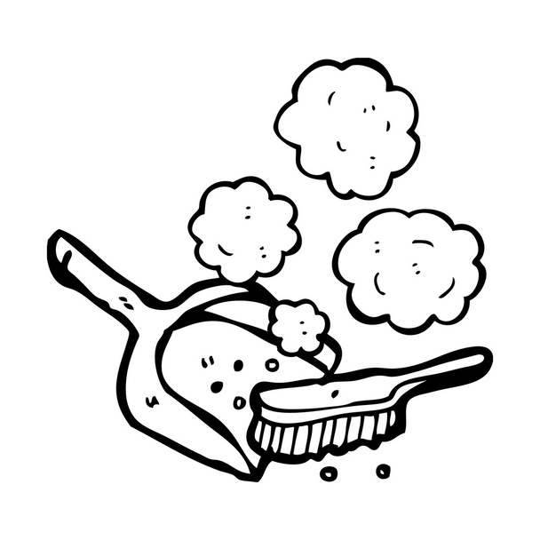 Dustpan and brush - Vector, Image