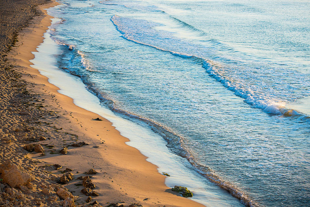 Tropical sandy beach and blue ocean - Φωτογραφία, εικόνα