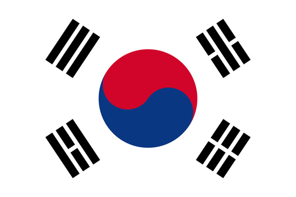 韓国の国旗. - 写真・画像