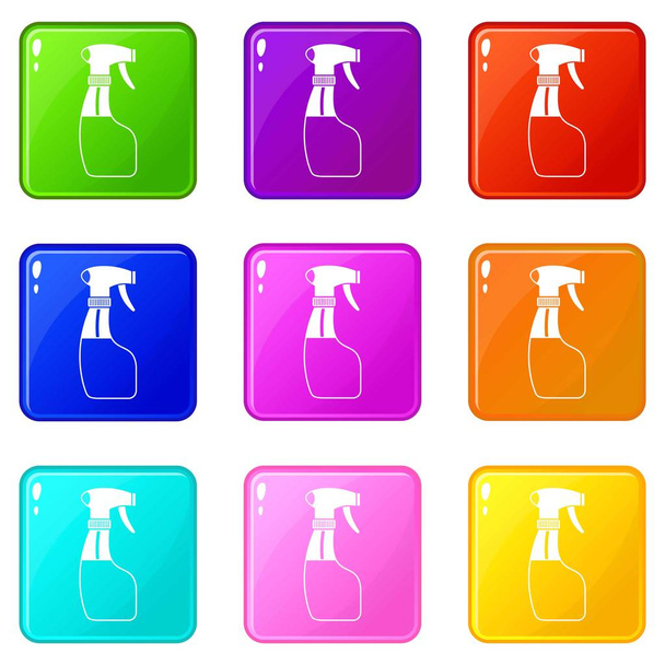 Spray icons set 9 - Vector, afbeelding