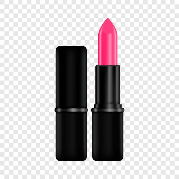 Pink lipstick mockup, realistic style - Vector, Imagen