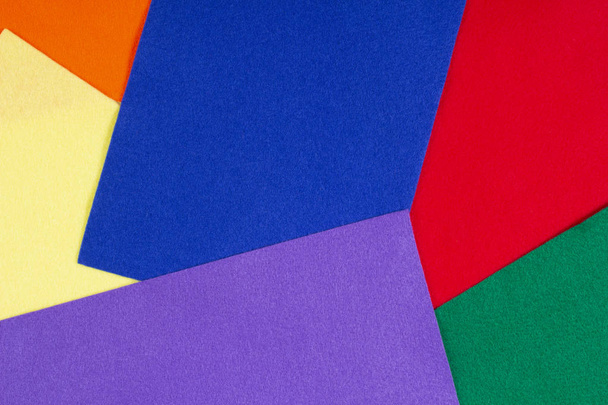 Colorful felt background. Top viie of different colors of felt - Photo, Image