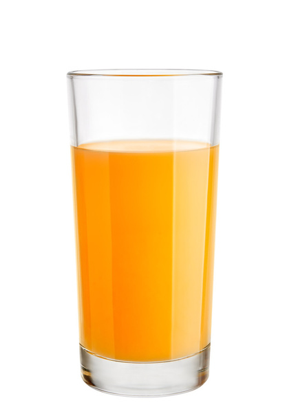 highball bardakta portakal suyu. Beyaz arka plan üzerinde izole - Fotoğraf, Görsel