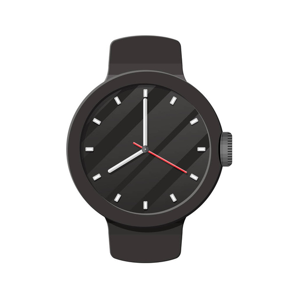 Wristwatch. Check the time. Time on wrist watch - Vector, imagen