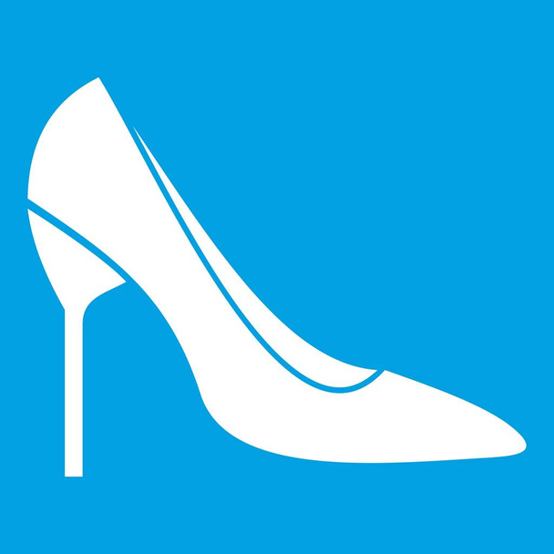 Bride shoes icon white - Vector, afbeelding