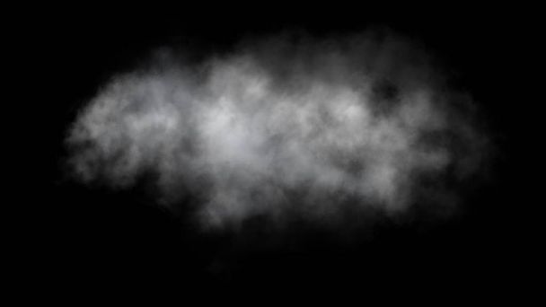 Brouillard abstrait ou mouvement de fumée sur fond noir
 - Photo, image