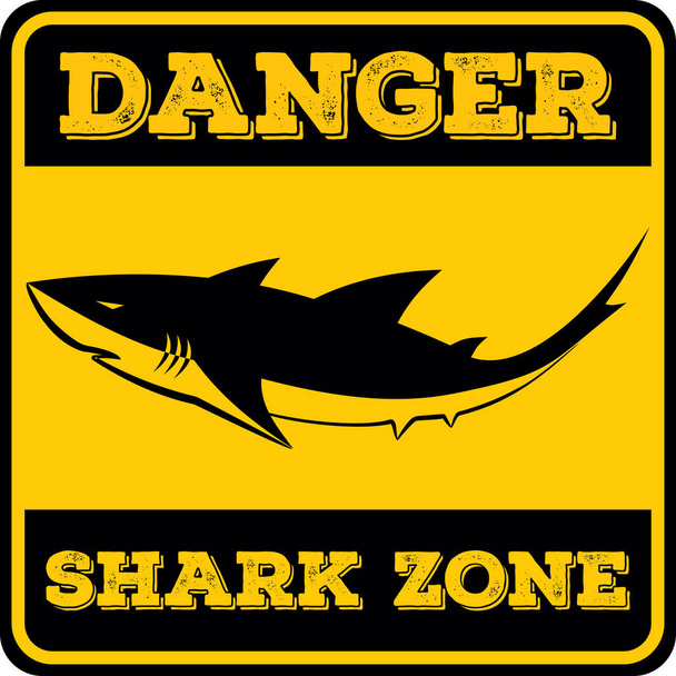 Pericolo, segnale zona squalo. Illustrazione vettoriale
. - Vettoriali, immagini