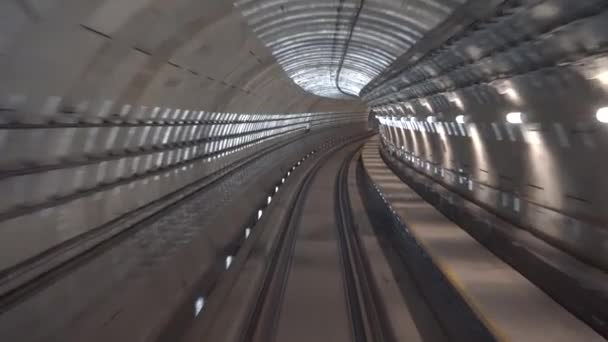  Έννοια της σύγχρονης μεταφοράς μετρό υπόγεια και πλάνα ταχύτητα σύνδεσης - Πλάνα, βίντεο