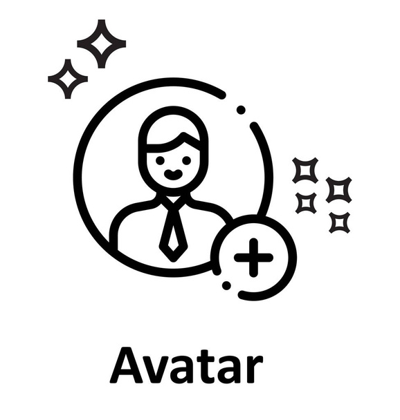 Icône vectorielle isolée Avatar Line modifiable
 - Vecteur, image